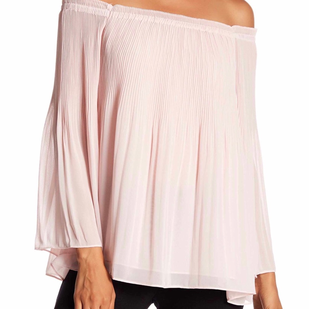 Off the shoulder Blouse pink new with tags  xl - Picture 2 of 2